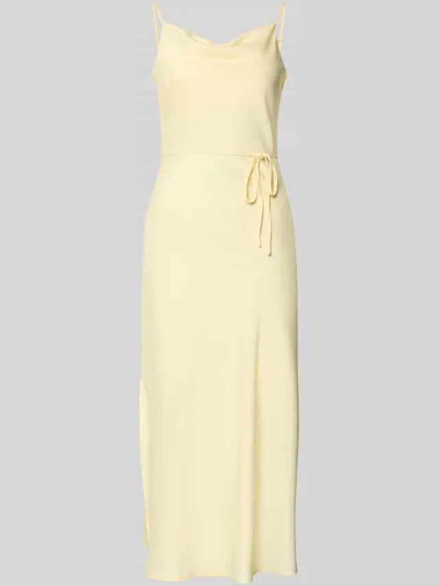 Yas midi-jurk met stretch model 'THEA' geel, foto 2
