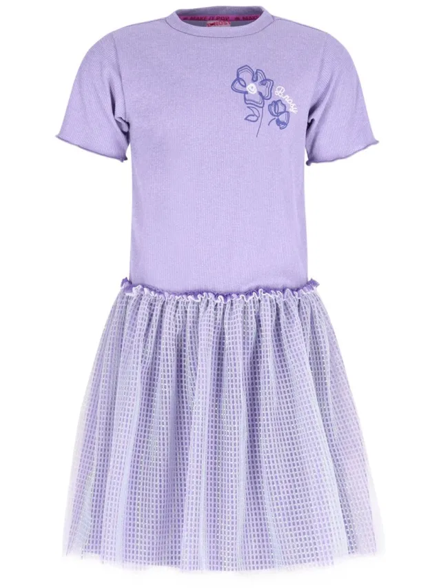 B.Nosy Y603-5851 Jurk paars meisjes Deep Periwinkle
