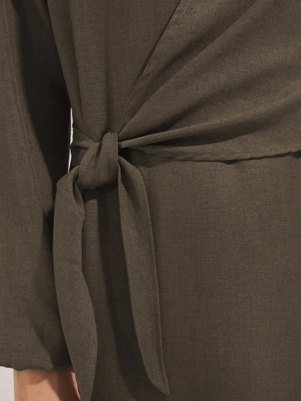 Trendyol Modest Dames Kaki Effen Maxi Lang Casual Double-breasted Modest Jurken, foto 2