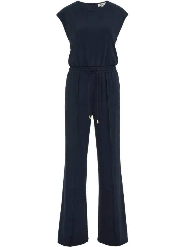 WE Fashion Dames jersey jumpsuit met stretch Dark blue