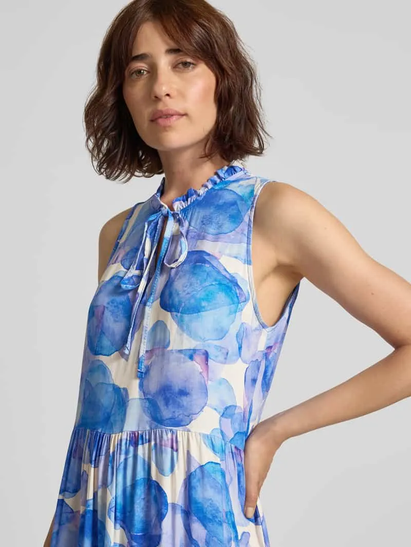 ZABAIONE midi-jurk van viscose model 'Vi44vii' bleu, foto 4