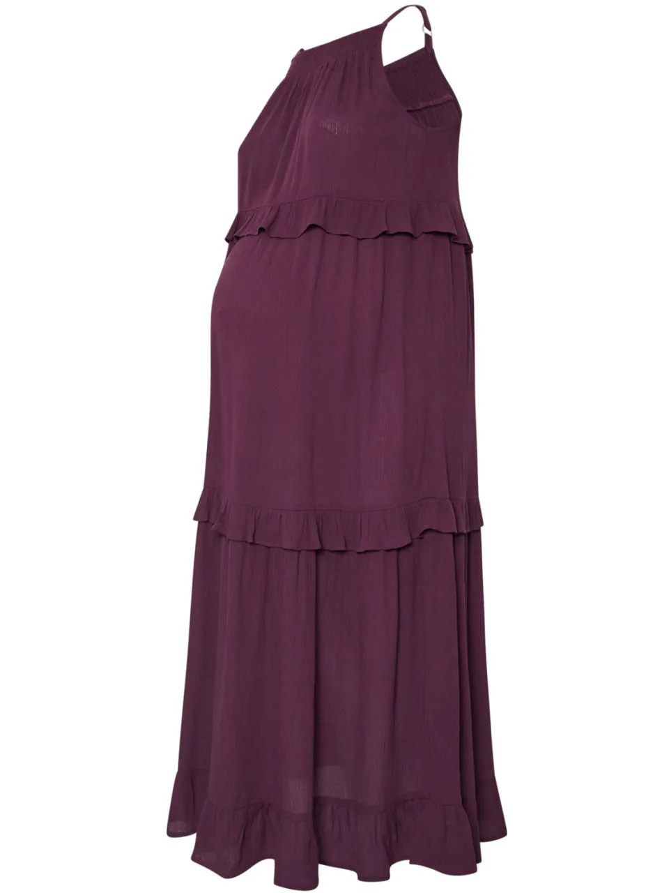 Bump It Up Maternity Maxi Jurk Met Lagen Met Ruches In Donkerpaars paars, foto 4