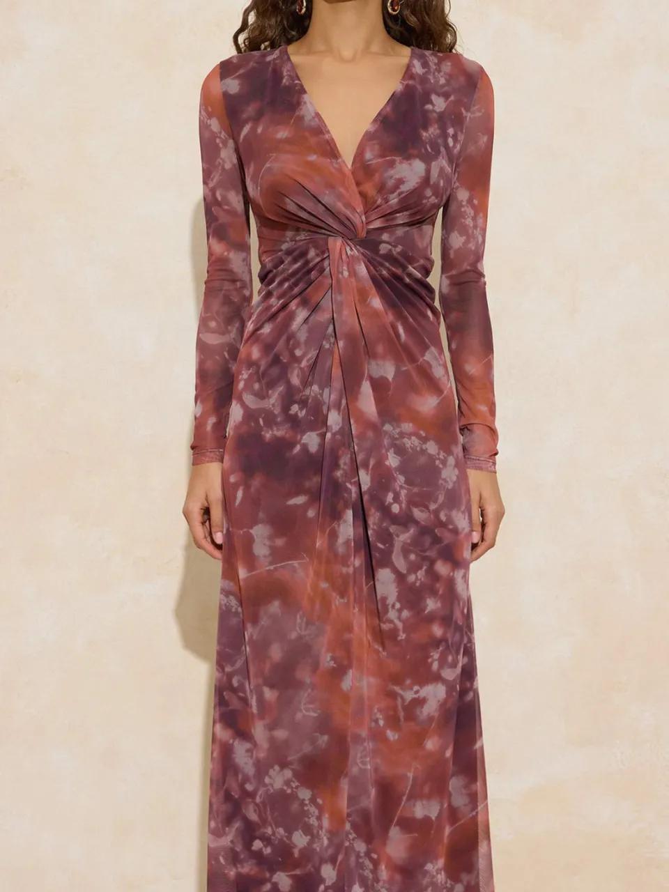 Turkishsouq Abstracte maxi lange chique/nachtjurk voor dames veelkleurig, foto 2