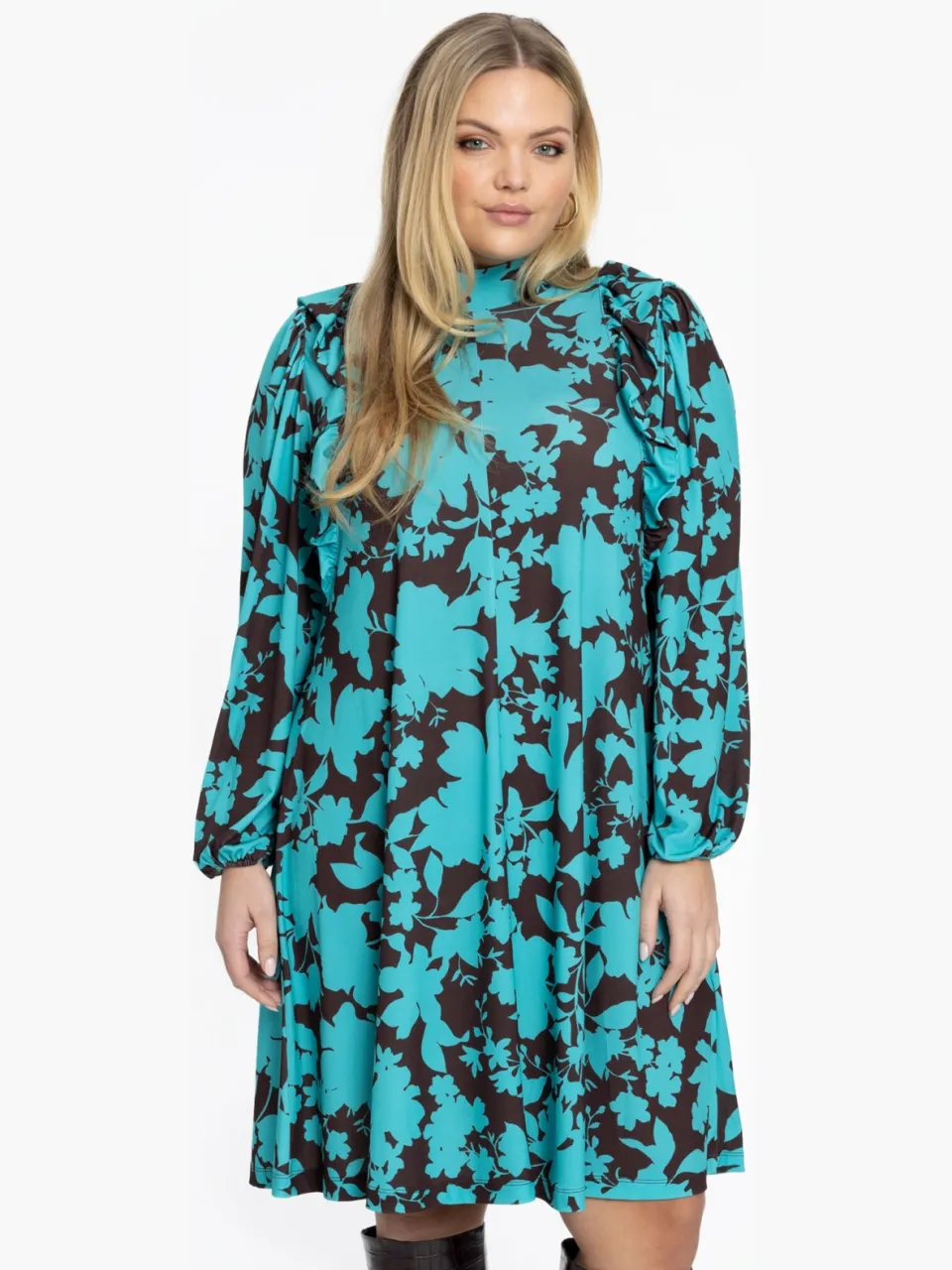 Yoek Jurk A-lijn JONES | Turquoise