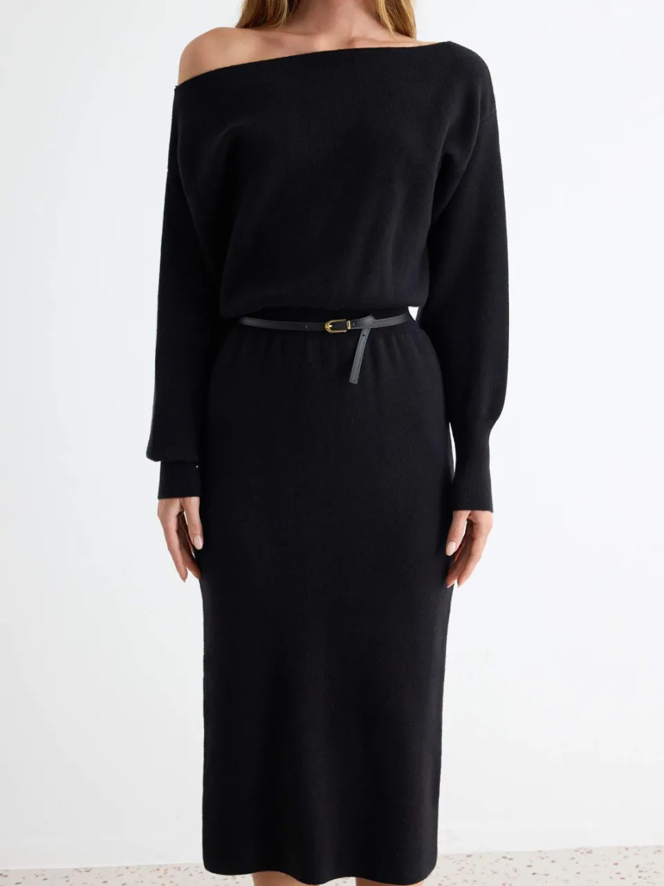 Trendyol TRENDYOLMİLLA Dames Zwart Effen Maxi Lang Bodycon Jurken, foto 2