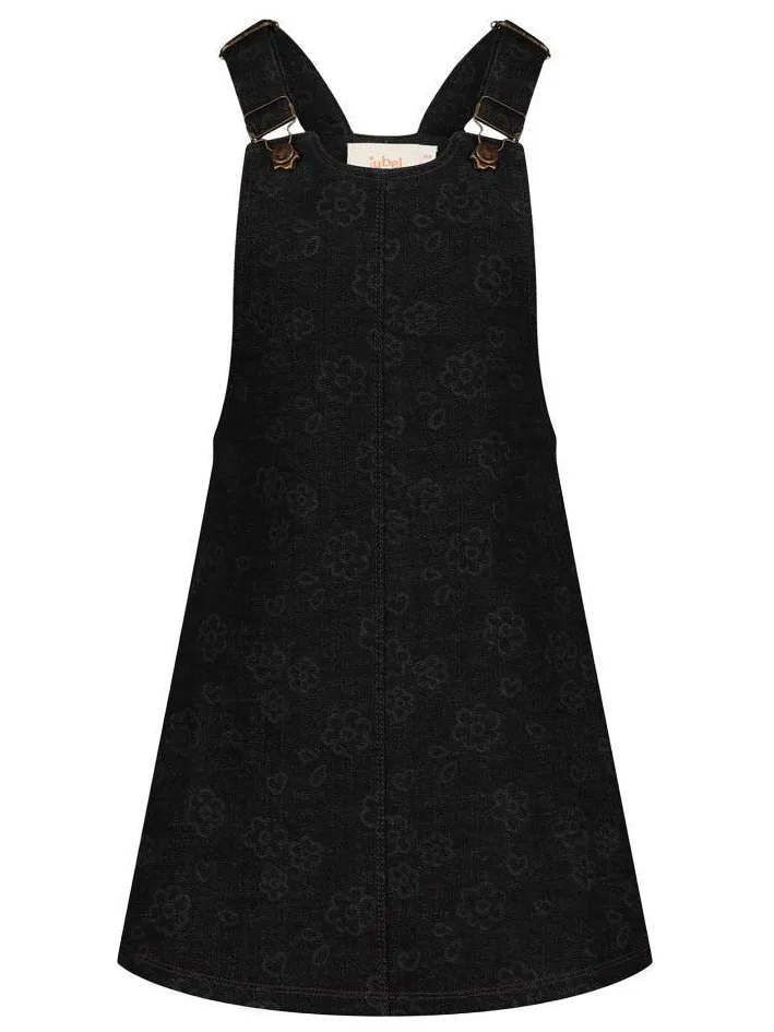Jubel Moon Flowers denim overgooierjurk antraciet, foto 3