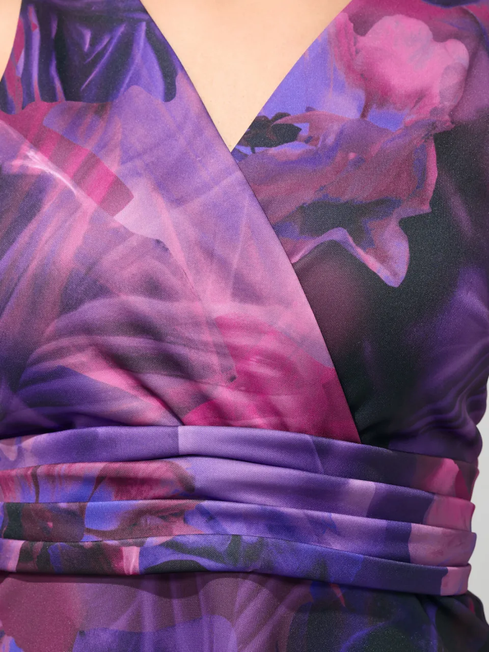 Yours London Paarse Abstracte Print Skaterjurk, foto 4