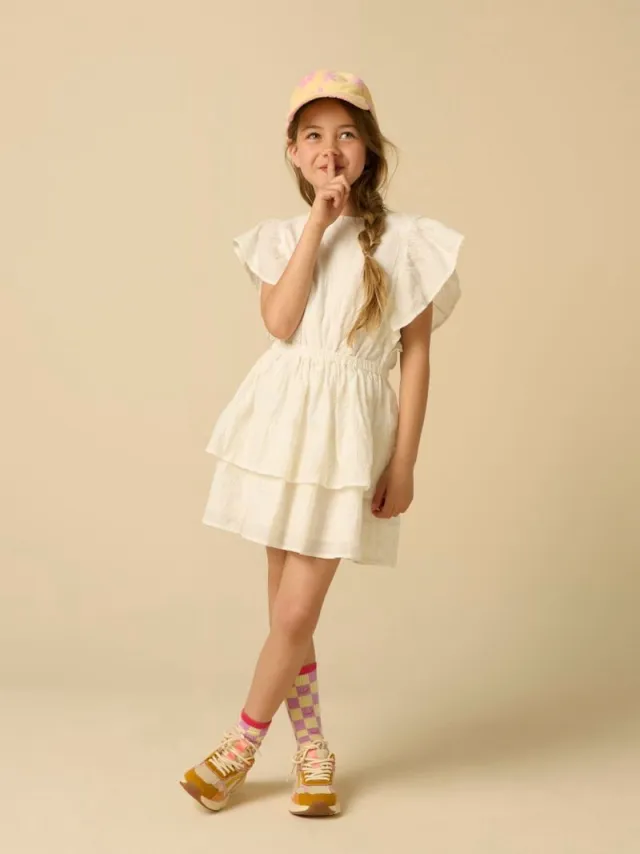 Sissy-Boy Witte jurk met embroidery