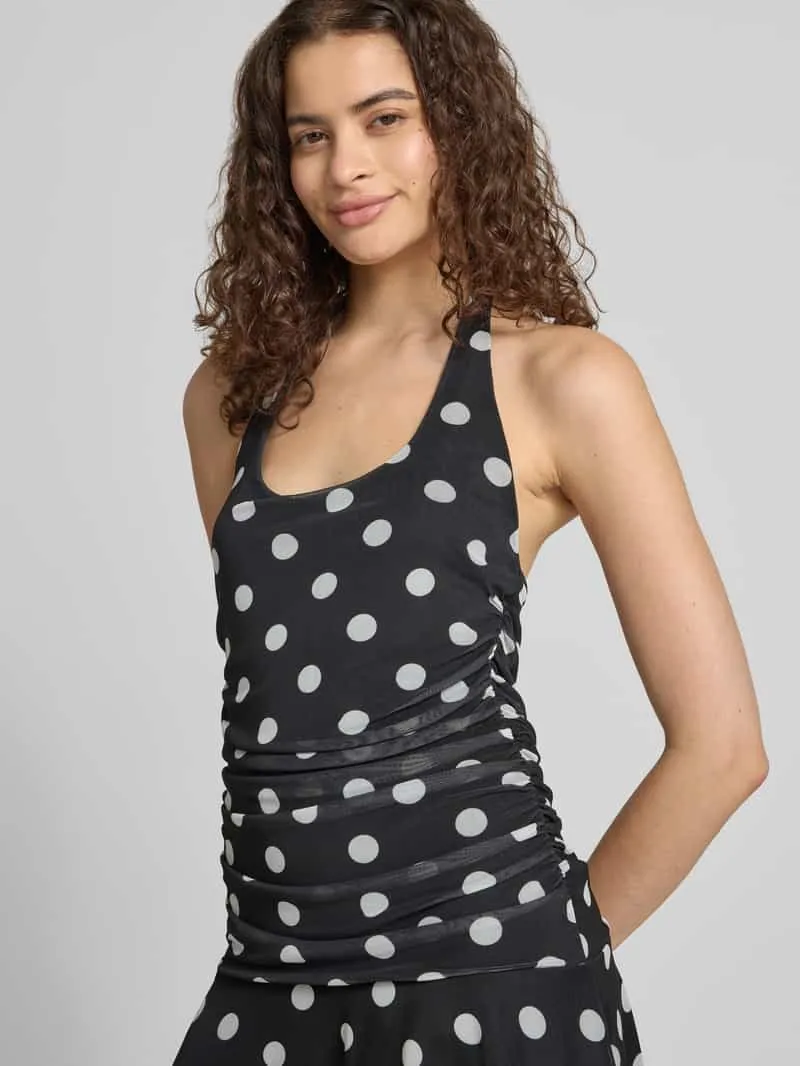 Noisy May mini-jurk met halter in all-over look model 'DOTTIE' zwart, foto 4