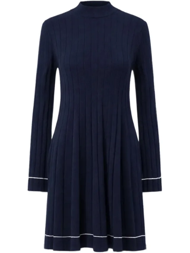 Yas Gebreide jurk YASPLEMA navy blazer1