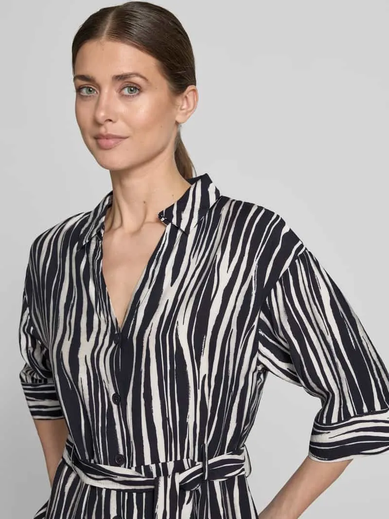 GUIDO MARIA KRETSCHMER WOMAN Overhemdjurk van viscosemix met knoopsluiting model 'Salma' zwart, foto 4