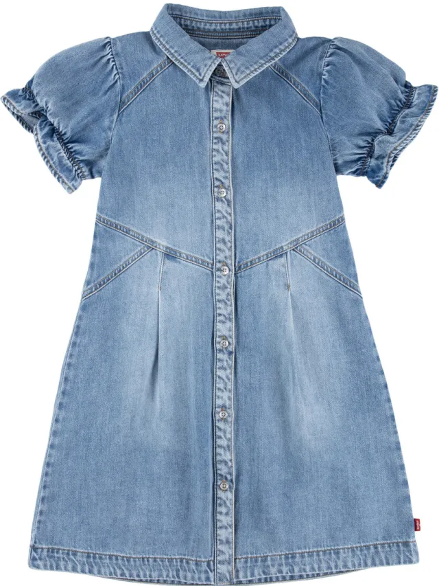 Levi's Korte Jurk Levis WESTERN DENIM DRESS Blauw