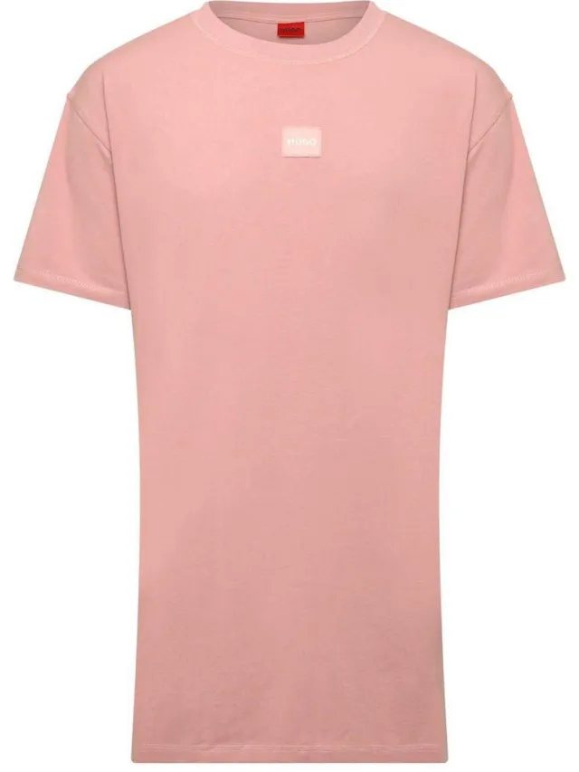 Hugo Dames-nachtjurk van katoen van Nite Cotton (Roze)