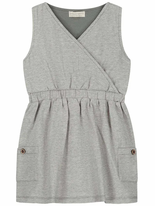 Sweet Petit baby jurk Merel - meisjes - Dusty Green Grijs