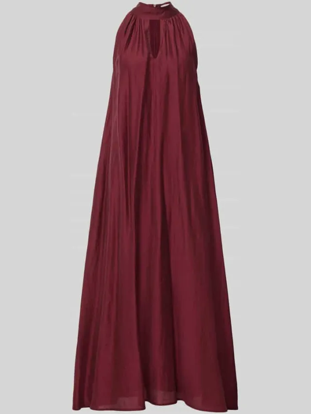 Jake*s Collection Midi-jurk van lyocellmix met cut-out kersenrood, foto 2
