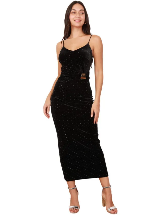 La Modeuse Lange Jurk La Modeuse 76899_P182139 Zwart