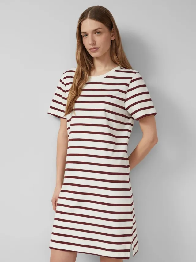 S.Oliver female - Jersey jurk met zijsplitten bordeaux