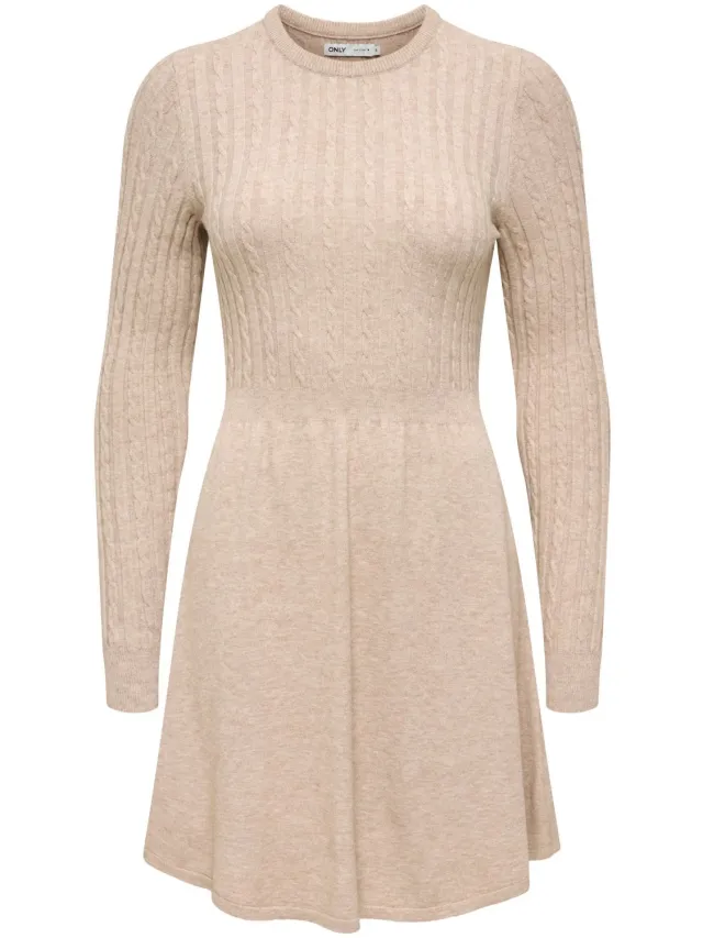 Only Gebreide jurk ONLIMMI Midi-jurk Silver Mink 1