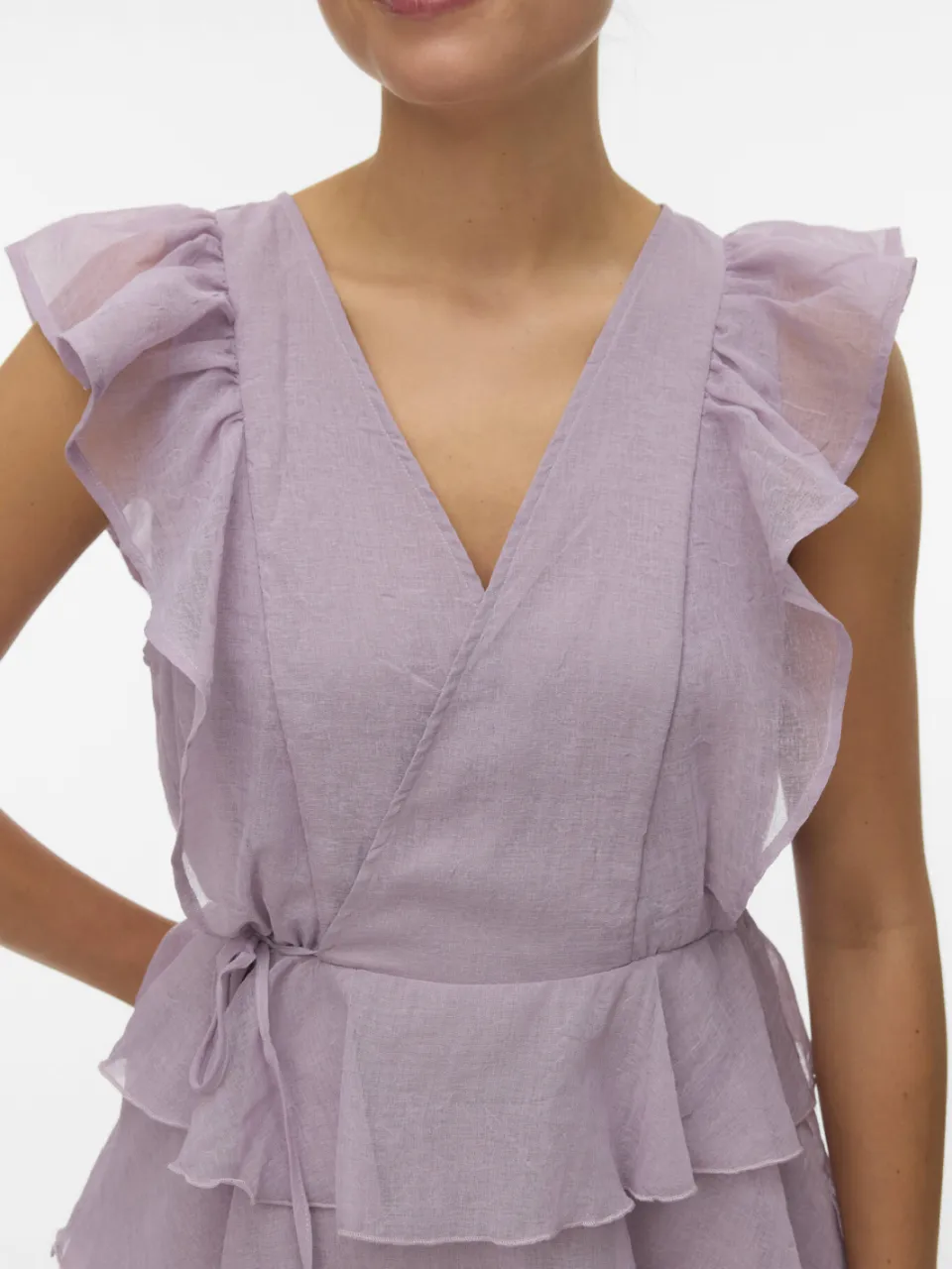 Vero Moda mini jurk met ruches - lila, foto 4
