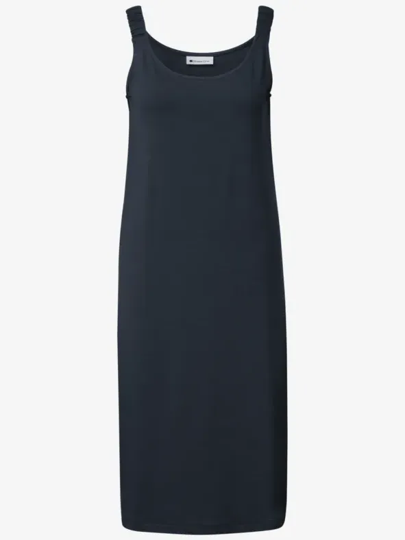 Street One Knielange jurk met gerimpelde bandjes blauw, foto 3