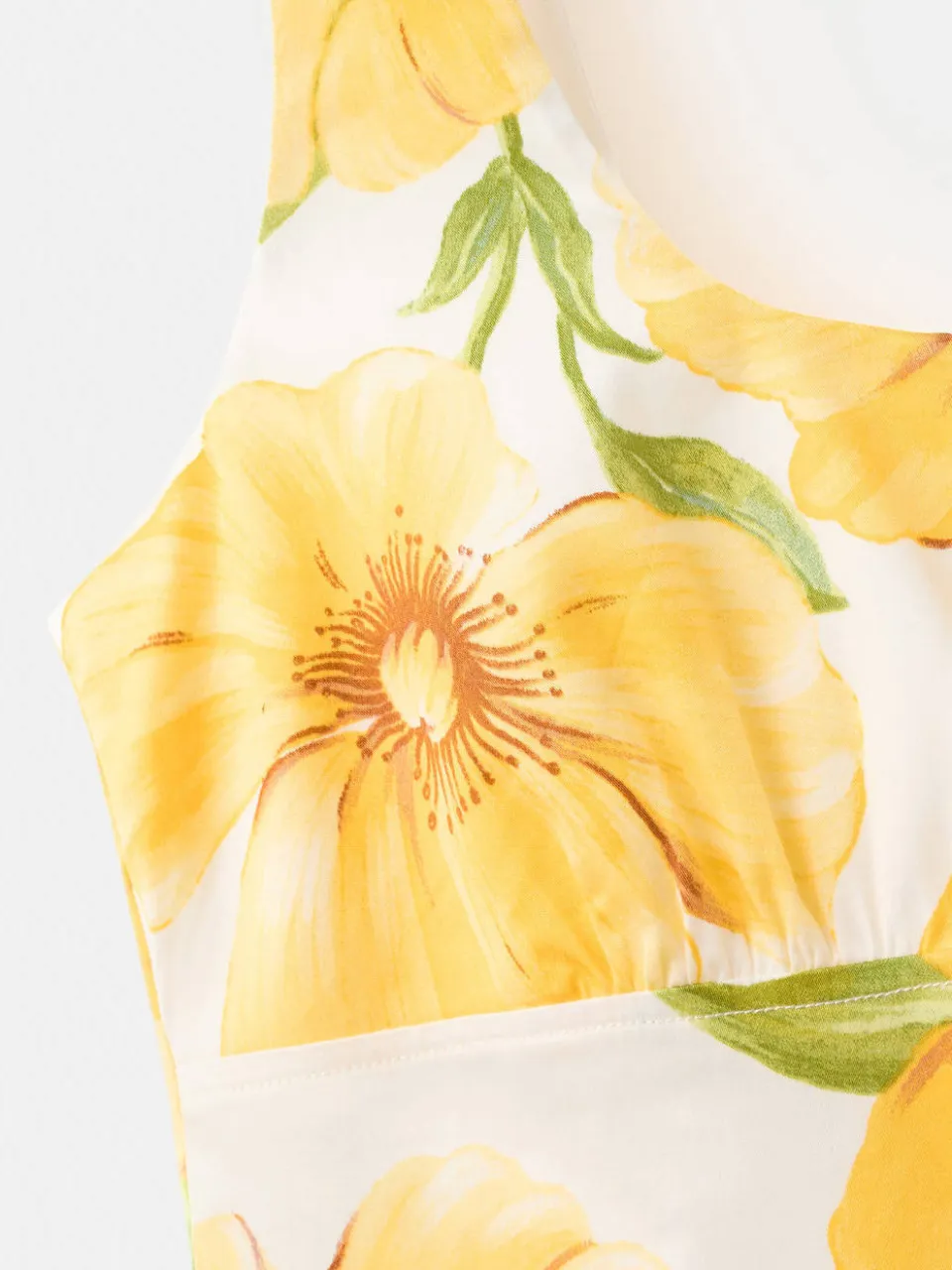 Mango gebloemde midi jurk - geel, foto 8