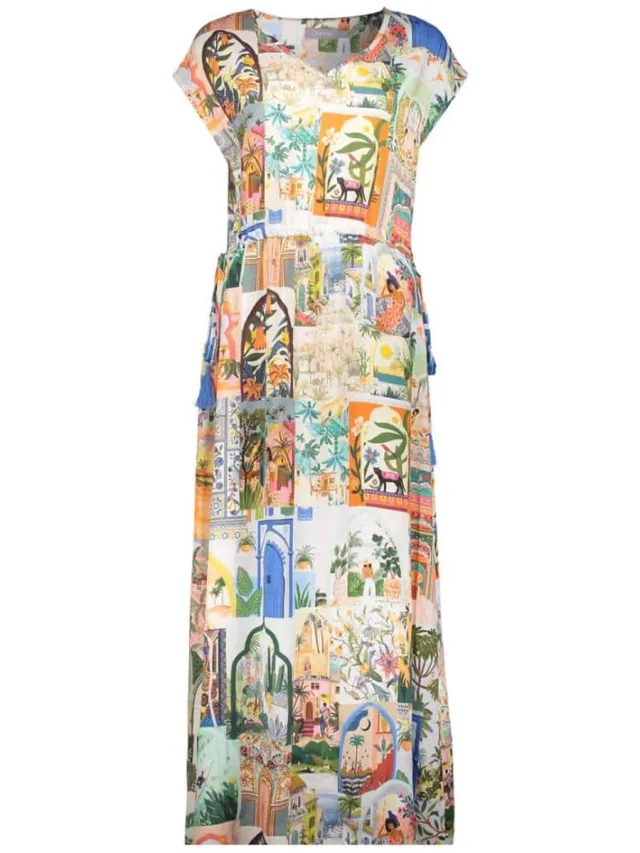 Geisha maxi jurk 67399-20 Meerkleurig