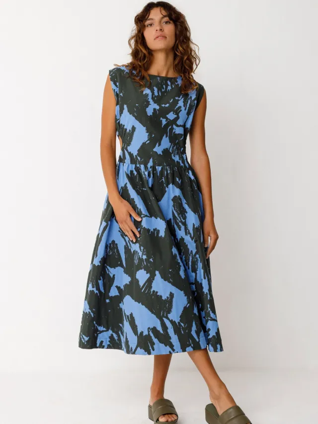 Skfk dames vegan Jurk Adane Groen Blauw
