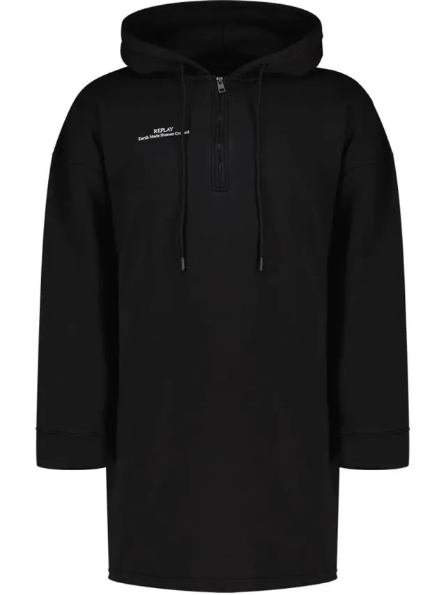 Replay W9118.000.23040p Midi-jurk Met Lange Mouwen Zwart S Vrouw Black