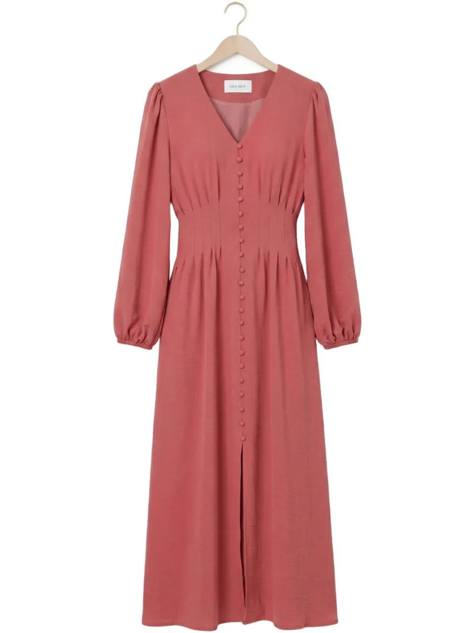 NEO NOIR Dames Jurken Annelie Solid Crepe Dress - Rood, foto 2
