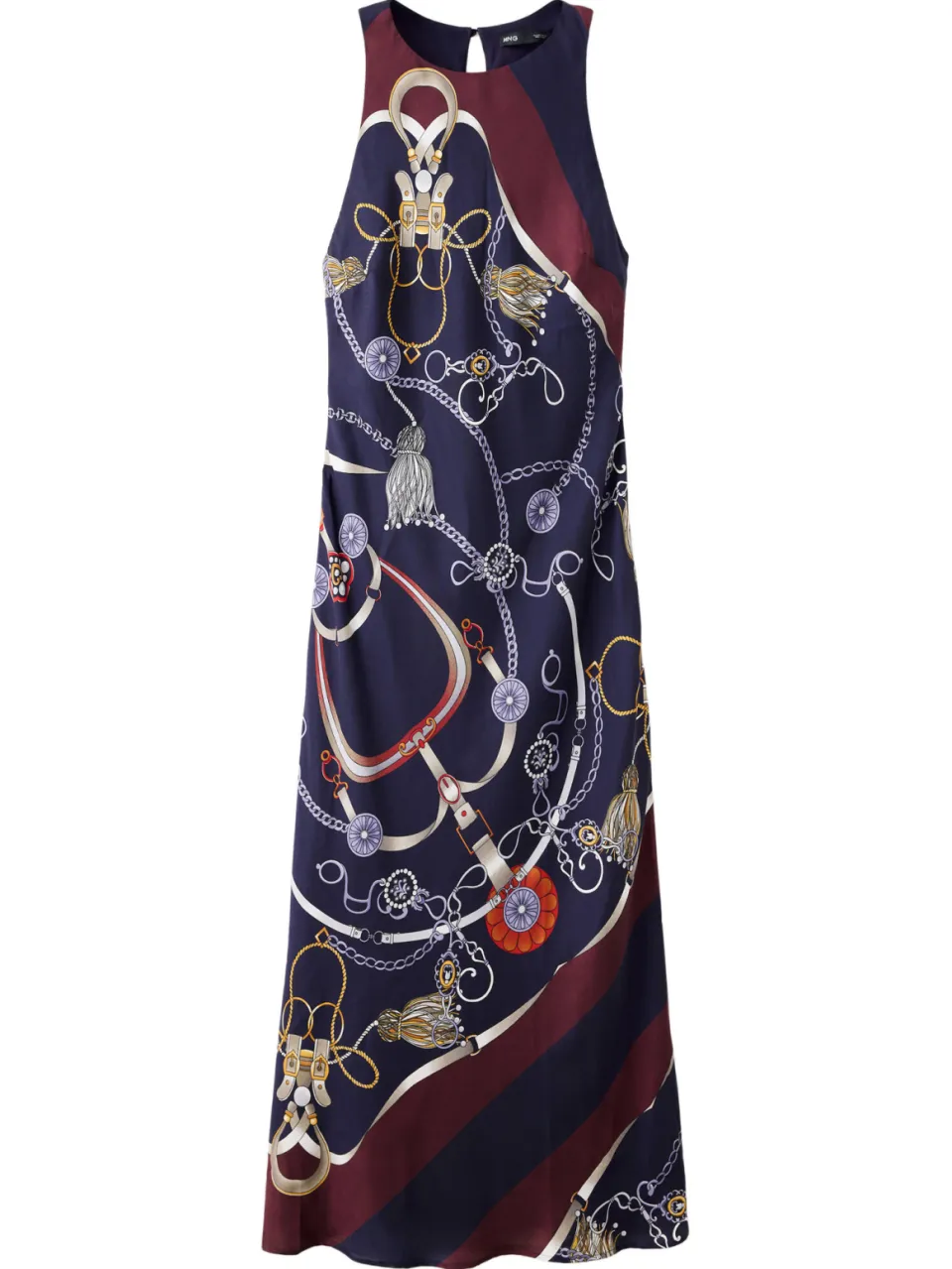 Mango midi jurk met print - blauw, foto 2