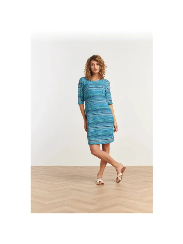 Smashed Lemon 35075, jurken Blauw
