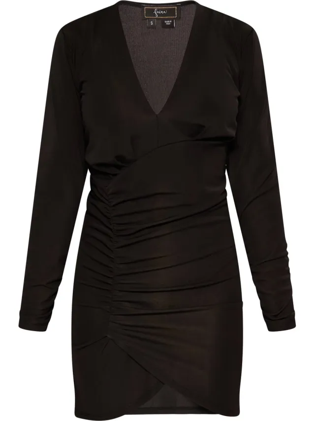 Faina Jersey mini-jurk zwart