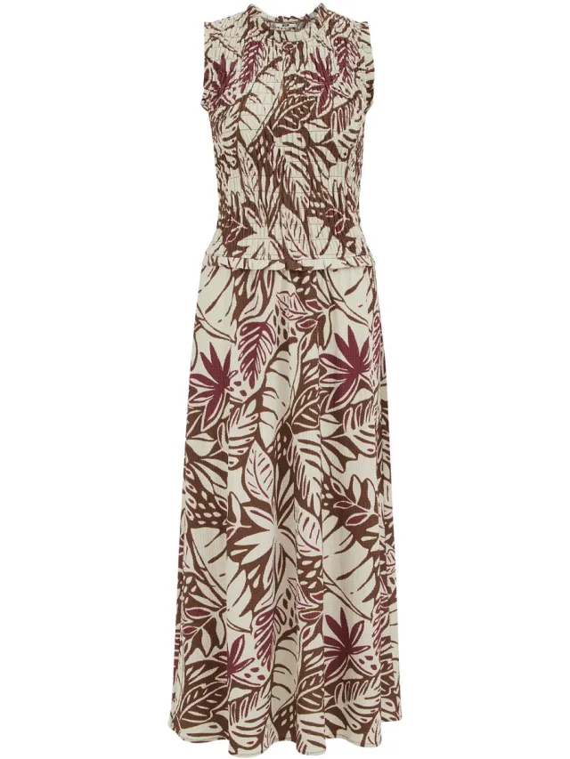 WE Fashion Dames maxi jurk met print Multi-coloured