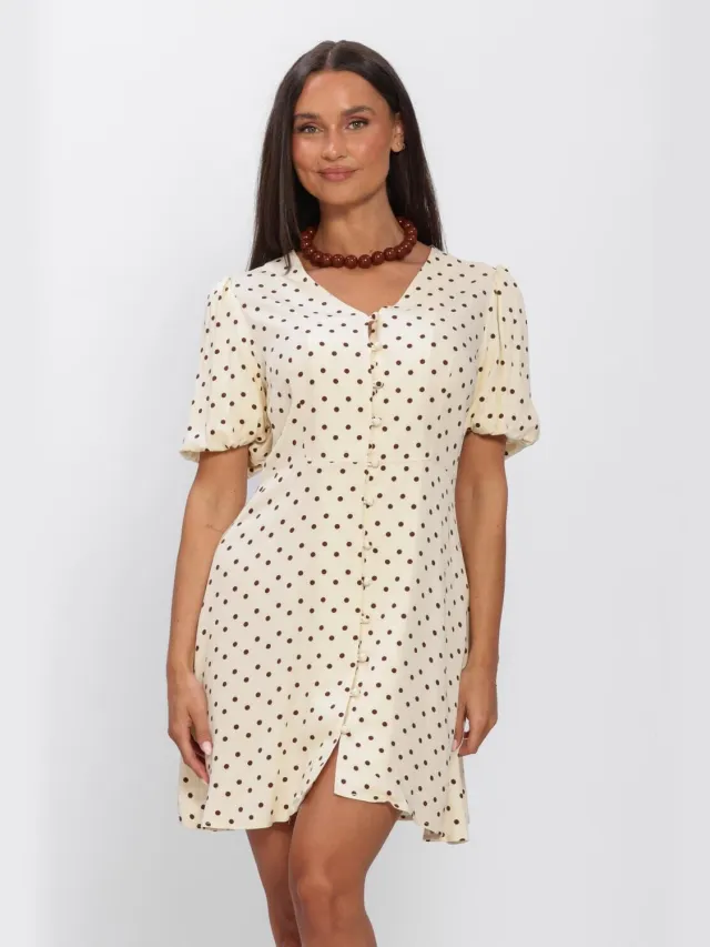 Ydence Dames Jurken Dress Amaya - Ecru
