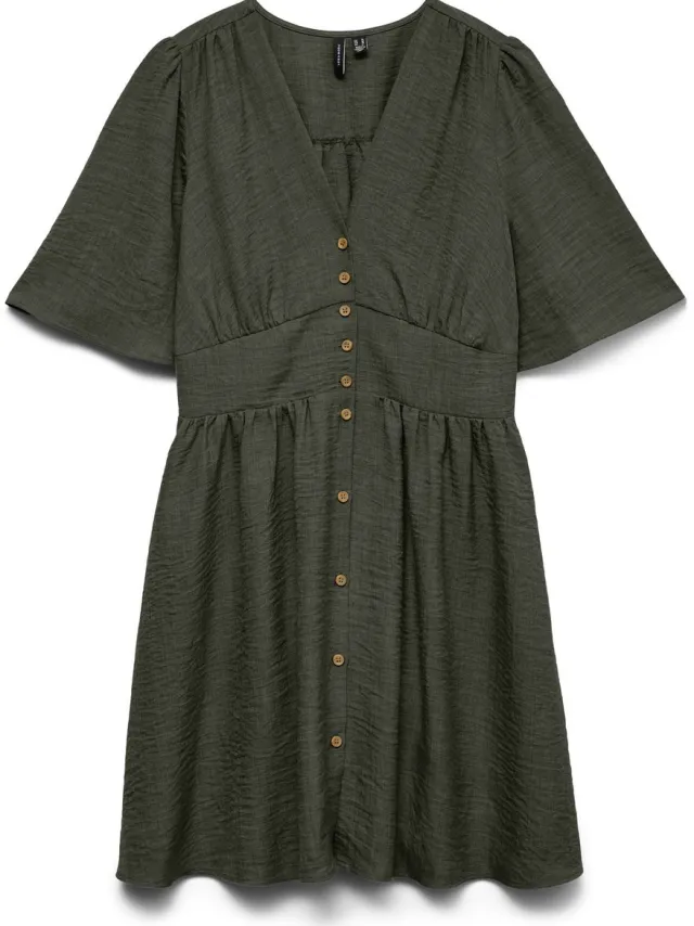 Vero Moda VMMELANEY 2/4 SHORT DRESS WVN NOOS - Dames - Mini jurken Kambaba