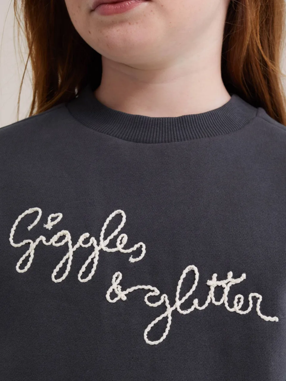 WE Fashion midi sweatjurk met tule donkergrijs wit, foto 6