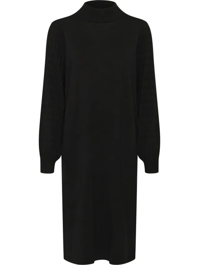 Kaffe KAnanna Knit Dress Dames Jurk Black Deep