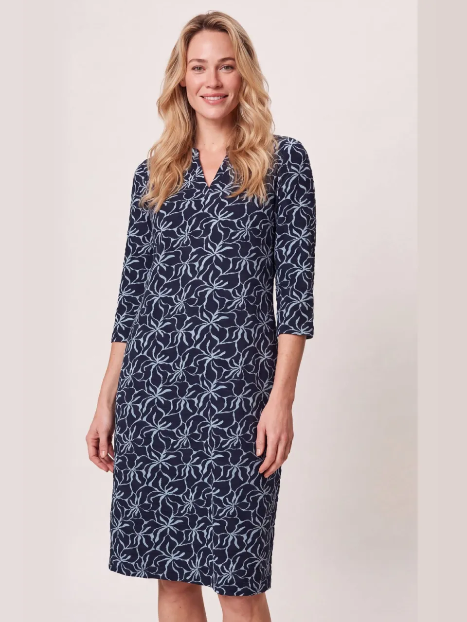 Miss Etam korte A-lijn jurk met print - donkerblauw, foto 3