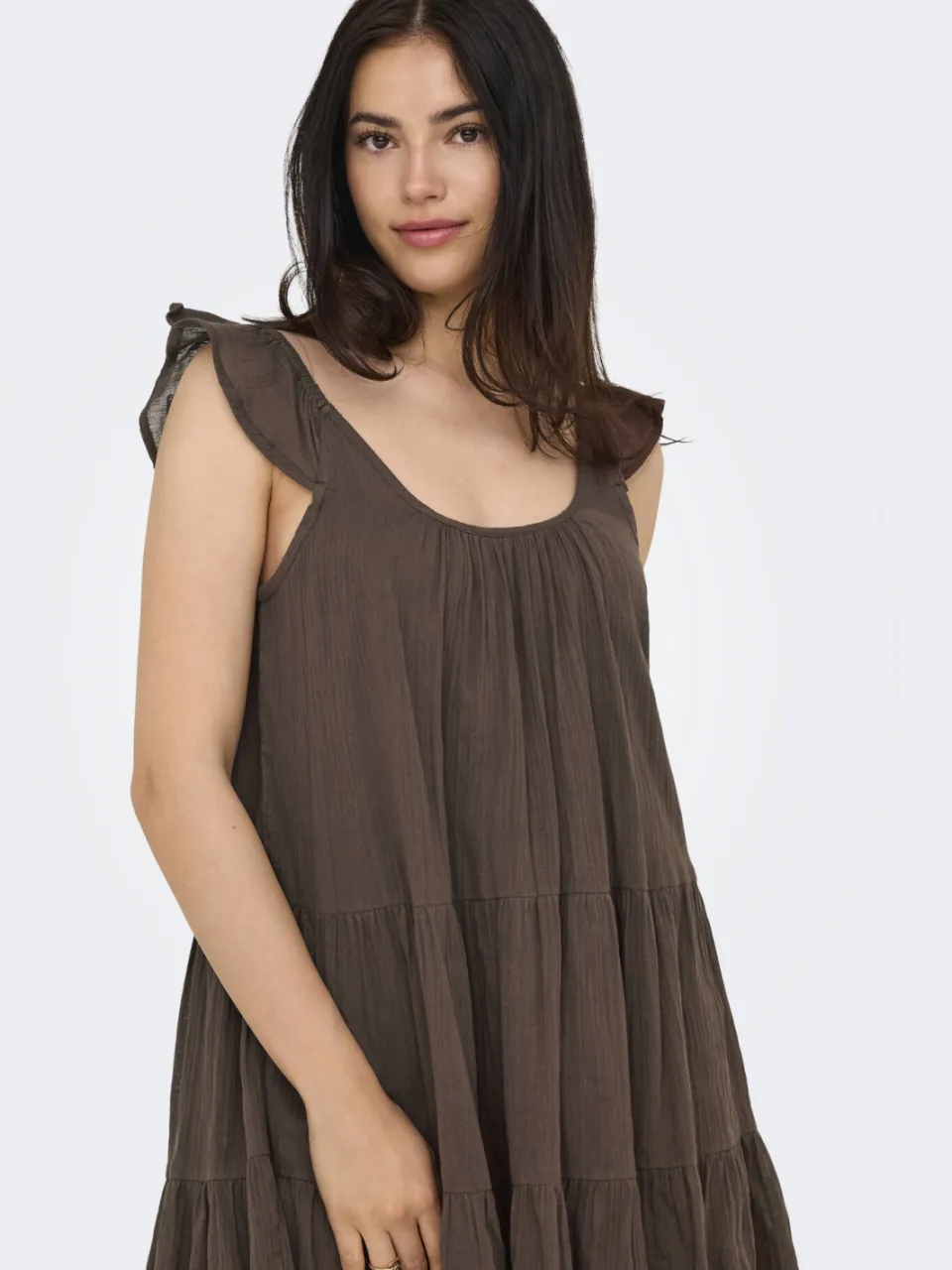 Only mini jurk - bruin, foto 3