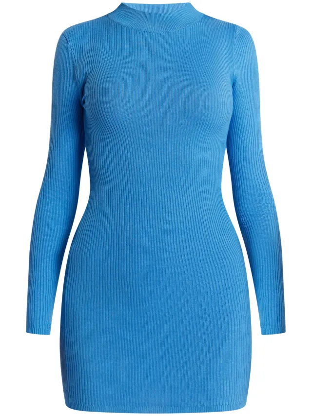 Mymo Mini-gebreide jurk Dames Hemelsblauw blauw, foto 2