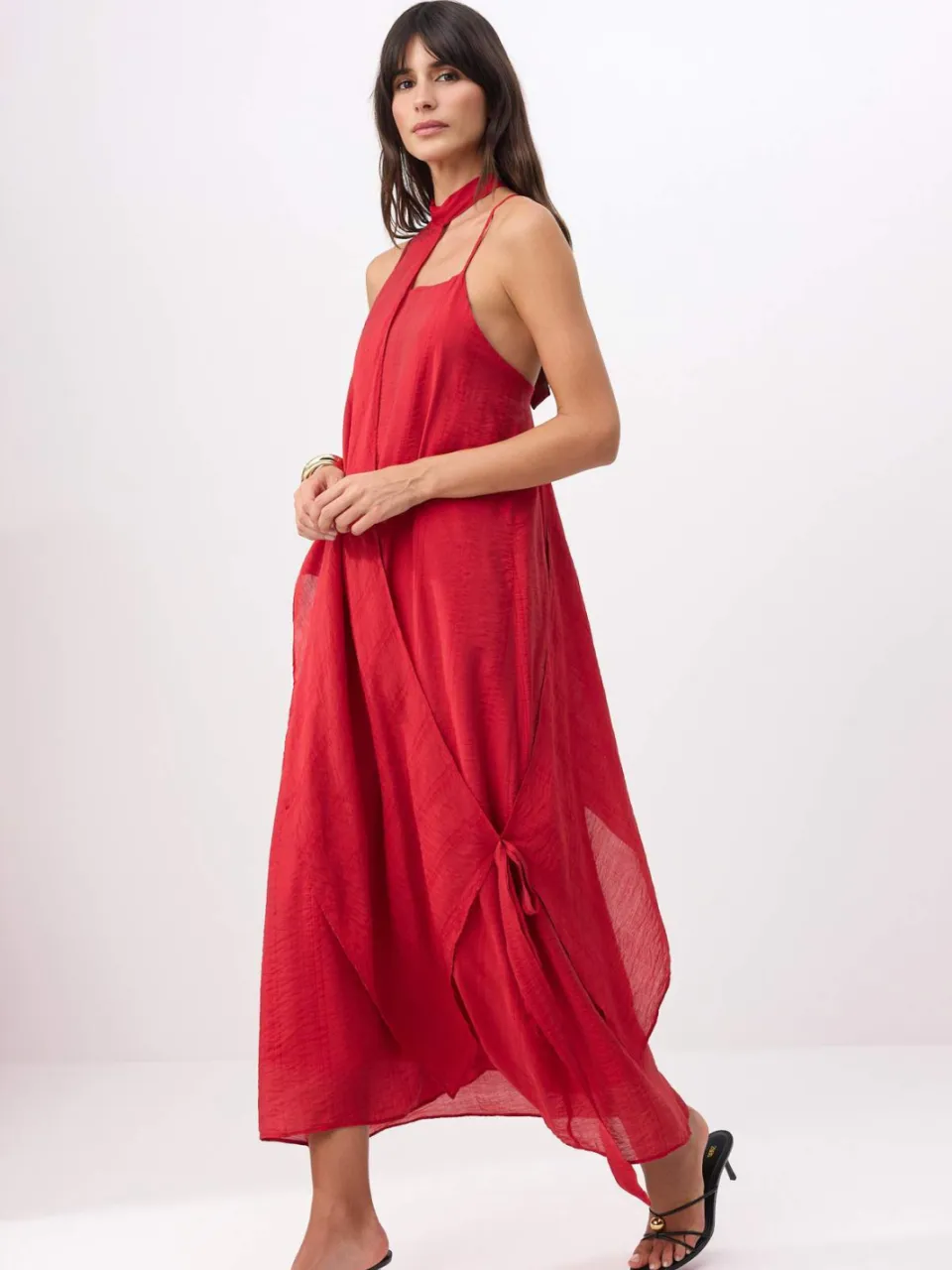 Turkishsouq Platte, mouwloze maxi-jurk voor dames rood, foto 2