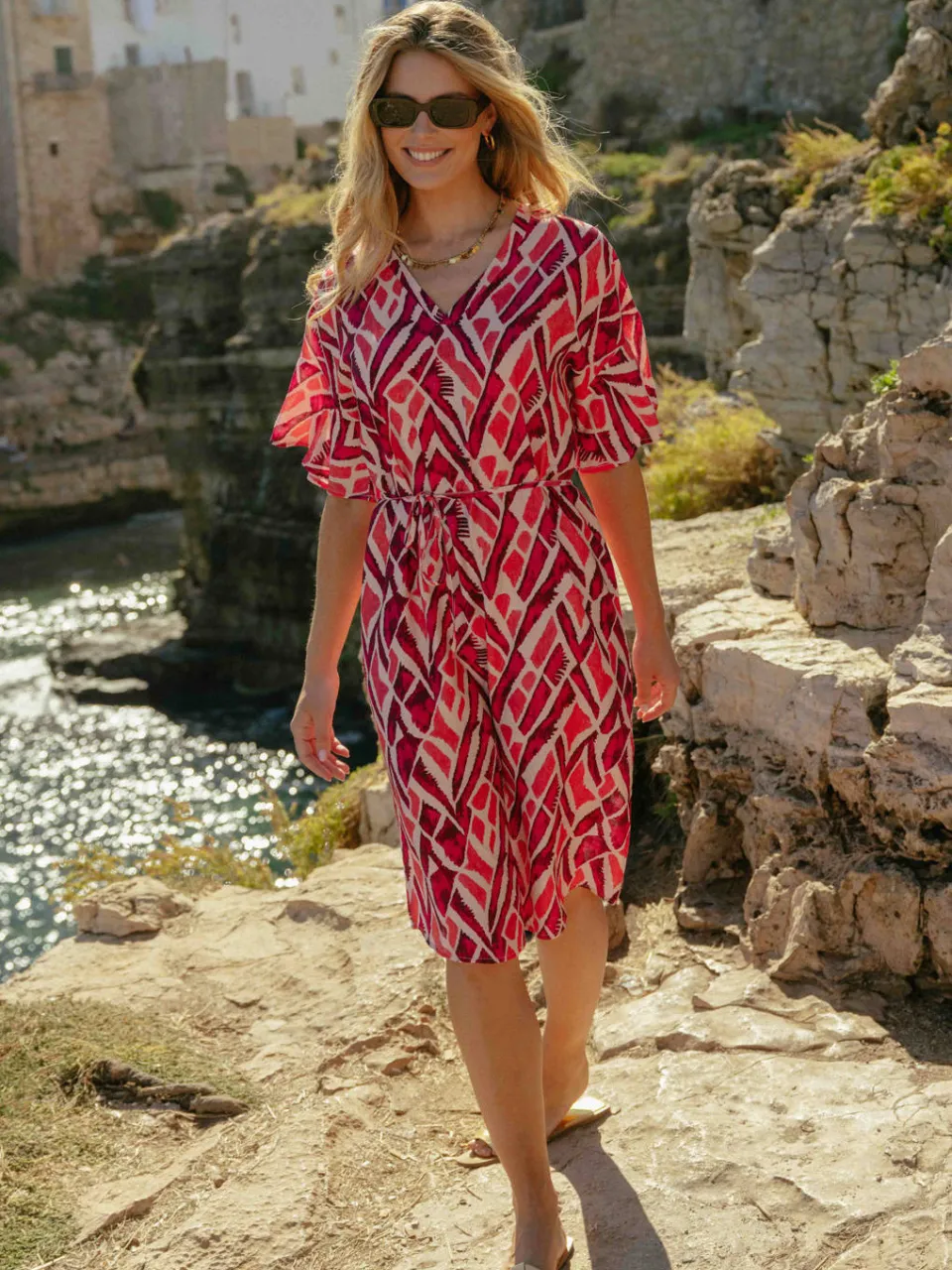 CS the Label midi jurk roze, foto 3