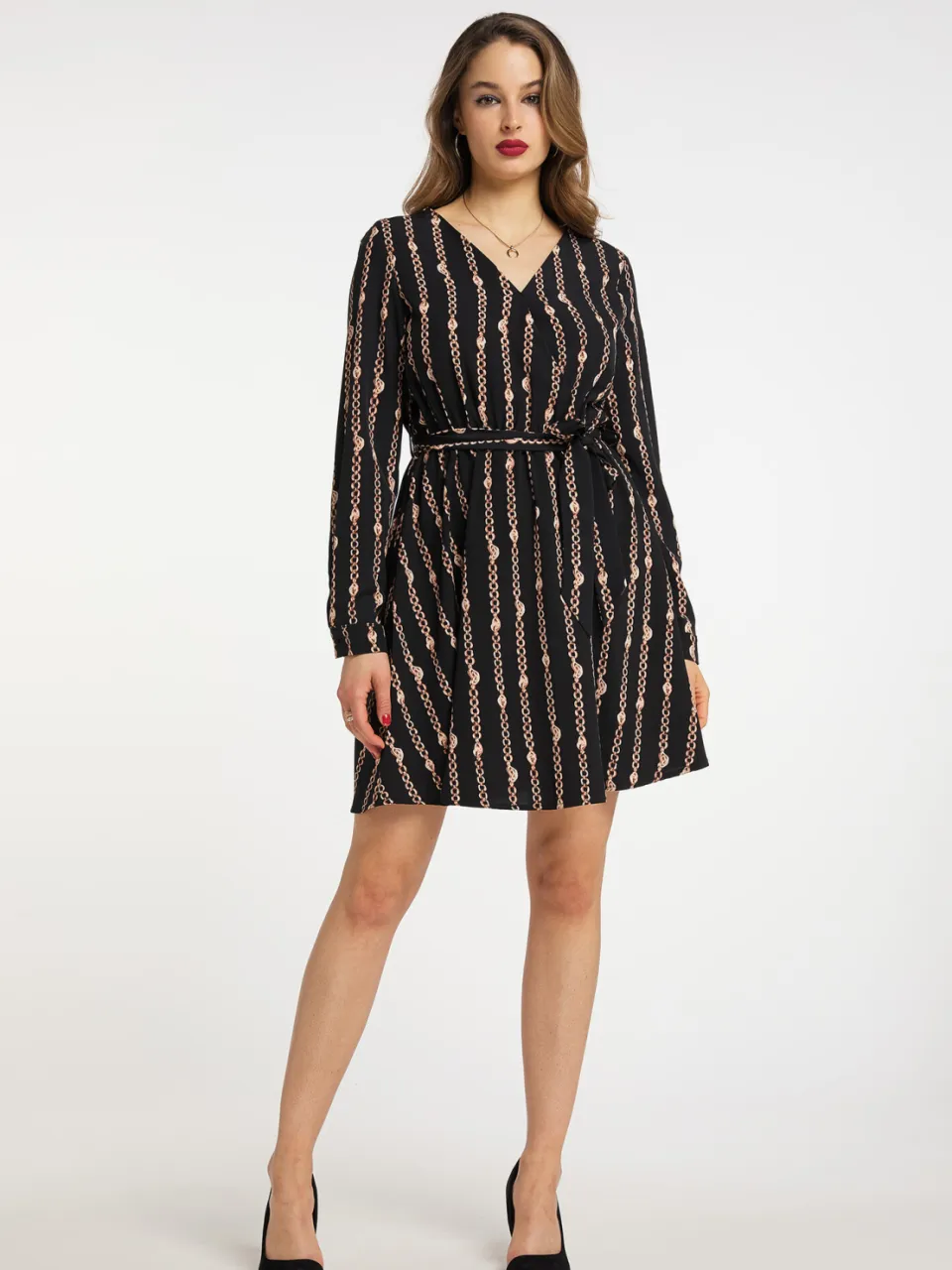 Faina midi-jurk Dames zwart