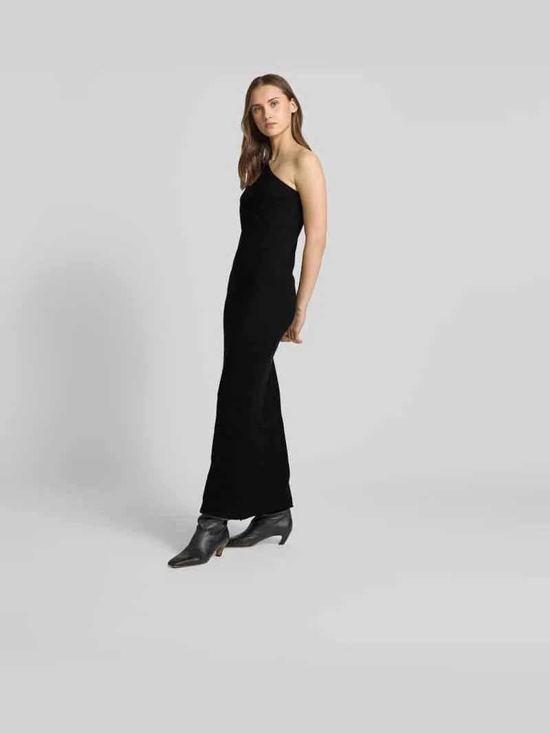 black palms Maxi-jurk met one shoulder-band zwart, foto 3