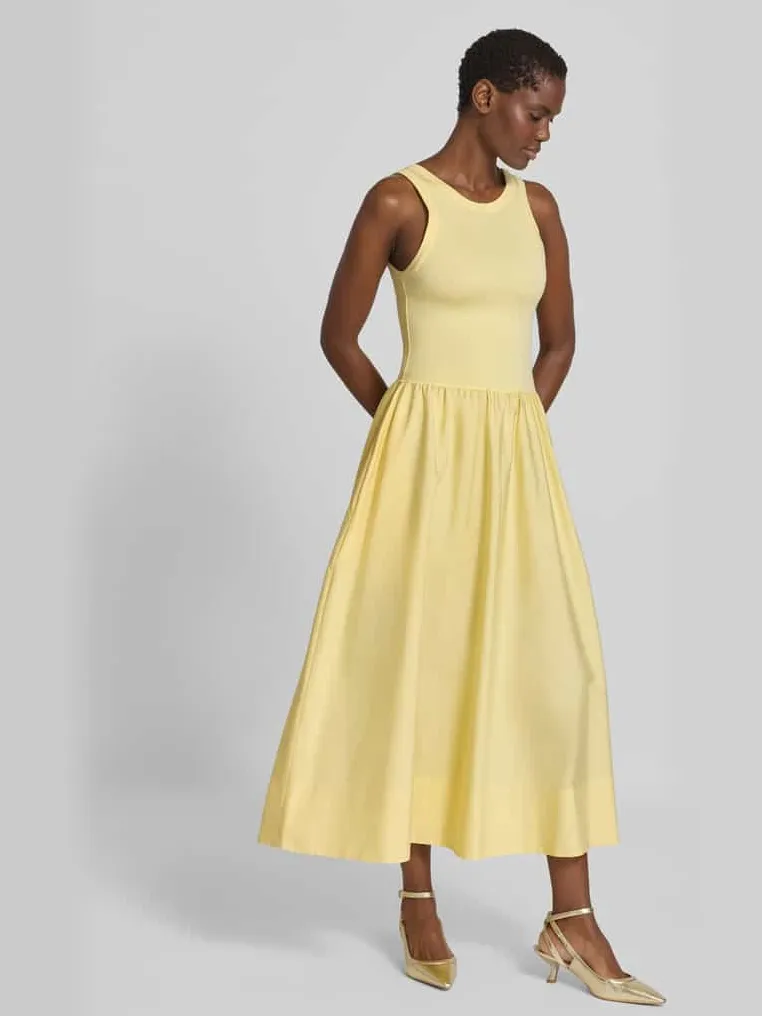 Polo Ralph Lauren Fit-and-flare vrijetijdsjurk van viscosemix geel, foto 5