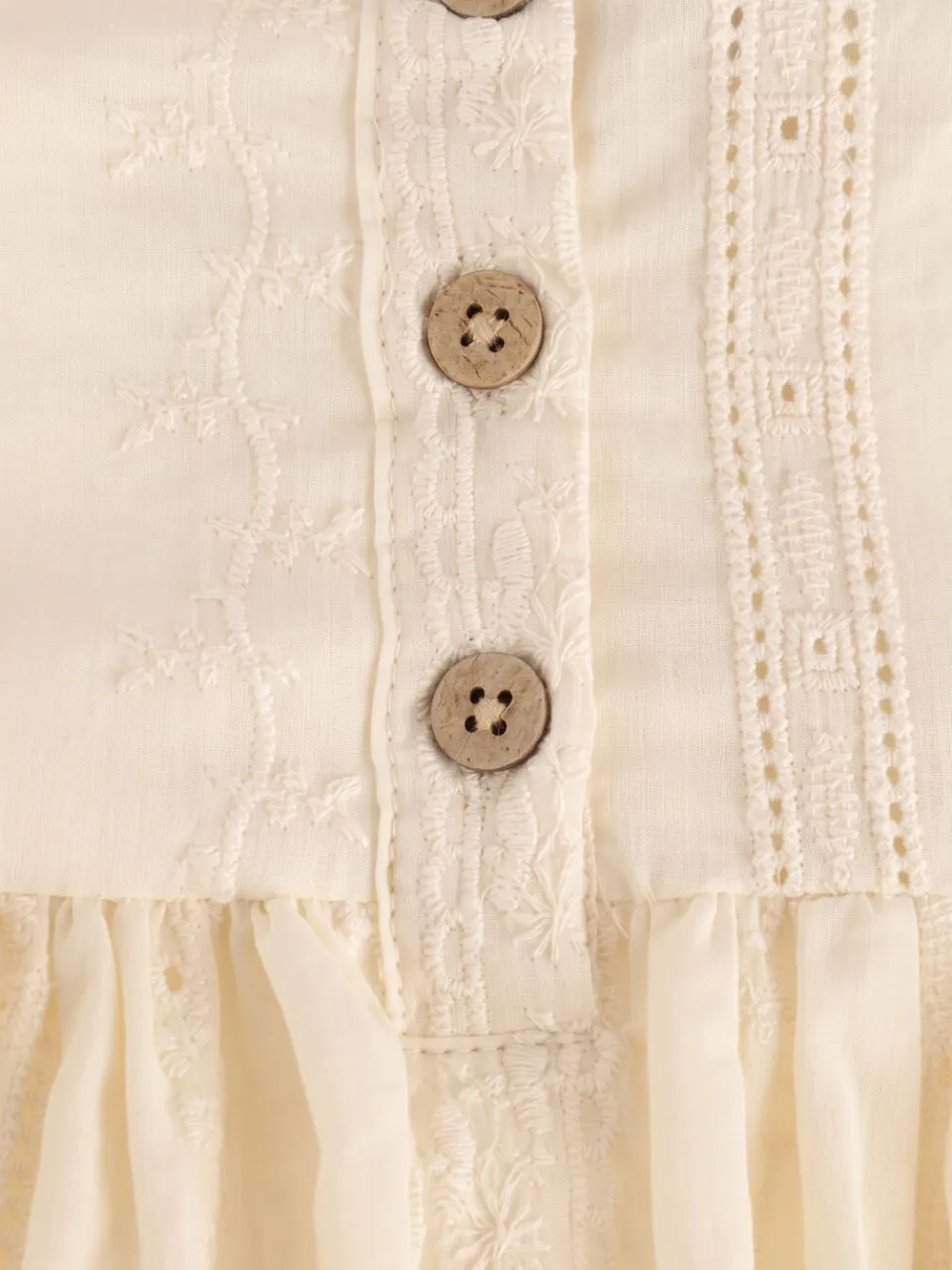 Lil' Atelier Meisjes Jurken Nmfloba Ls Loose Dress Lil - Ecru, foto 3