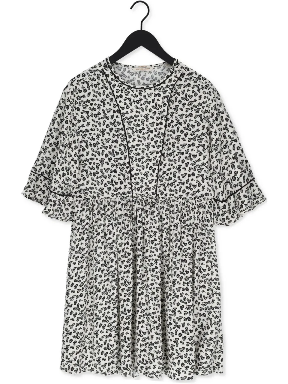 Scotch & Soda Dames Jurken T-shirt Shape Dress With Flounce Sleeves - Multi, foto 2