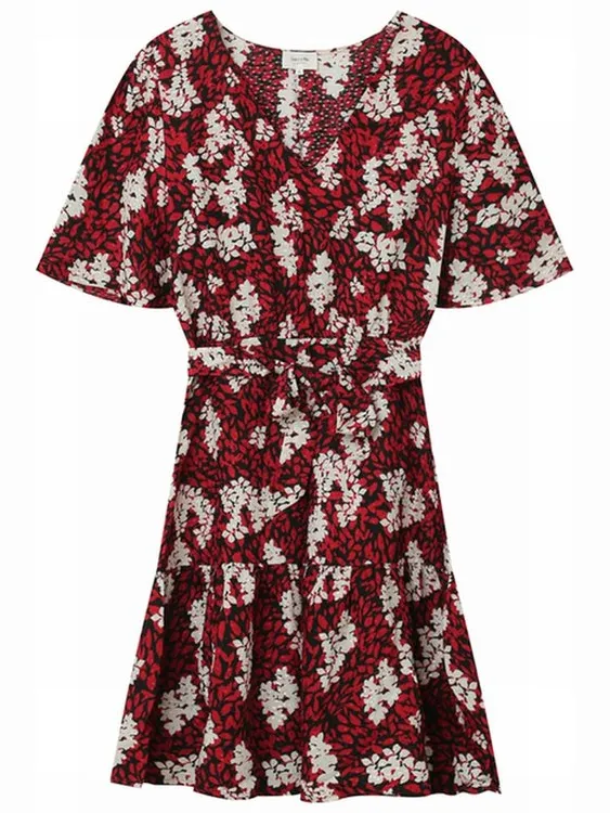 Grace & Mila Dames jurk Grace & Mila Giulia bordeauxrood