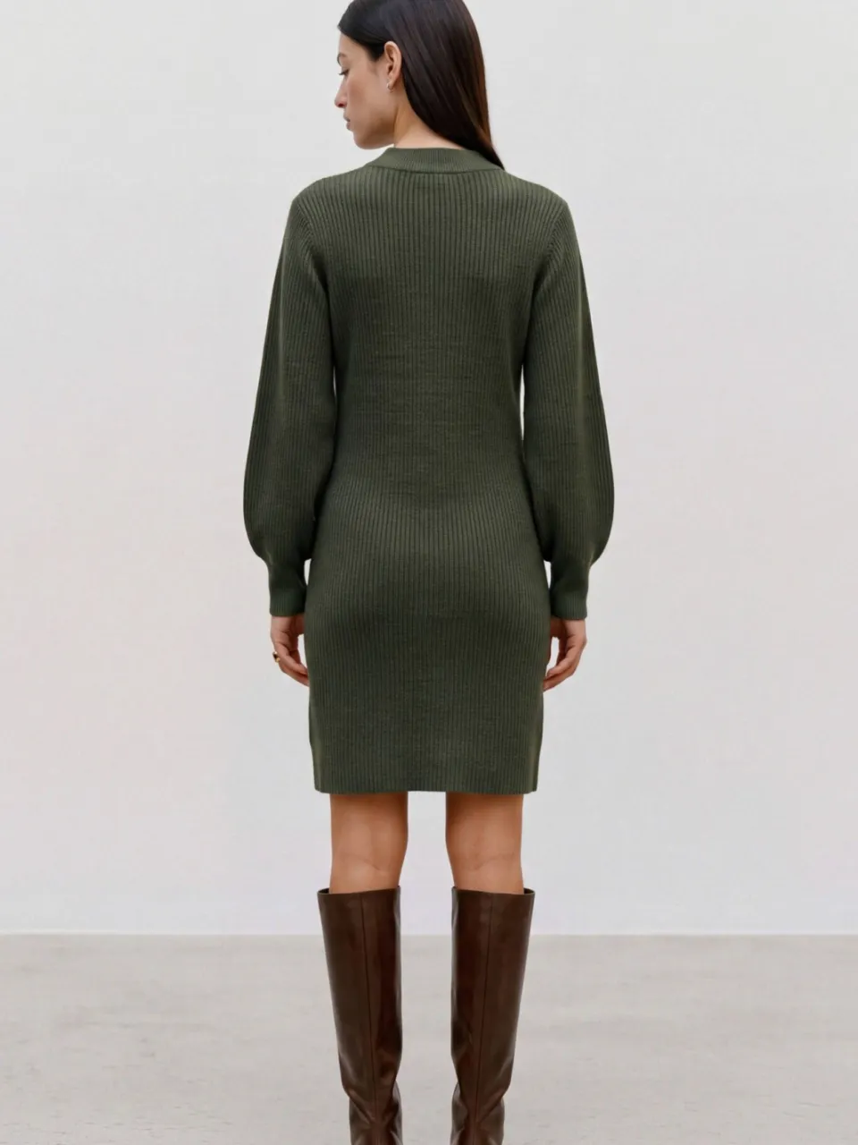 Vero Moda gebreide midi jurk - groen, foto 3