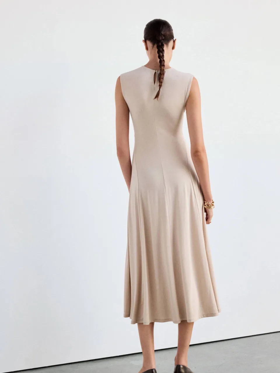 Mango midi jurk - beige, foto 3